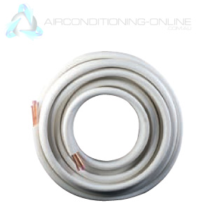 INSULATED PAIRED COPPER PIPE 6.35 x 9.5mm (1/4 x 3/8") - 5 metre lengths